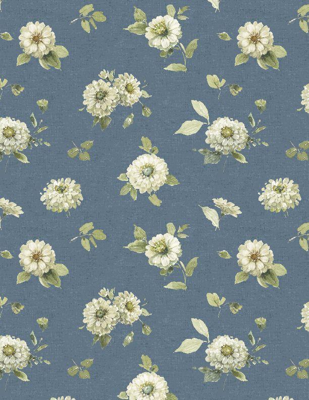 Green Fields Medium FloralBlue