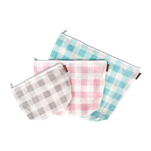 Gingham Mesh Project Bag Set 3