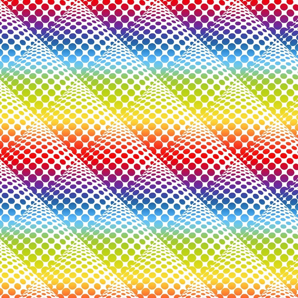 108" Multi Pop Dot Ombre