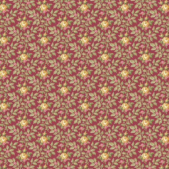 French Mill Red Wallpaper Roses