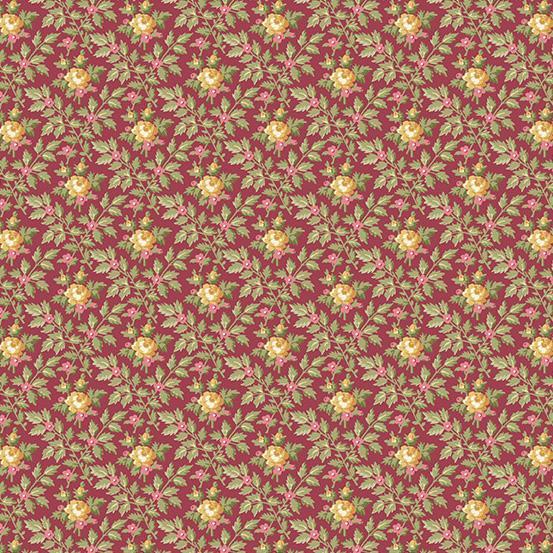 French Mill Red Wallpaper Roses