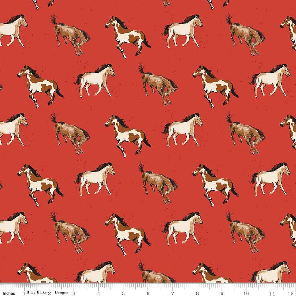 Wild Rose Horses Red