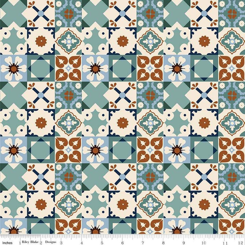 Wild Rose Tiles Teal