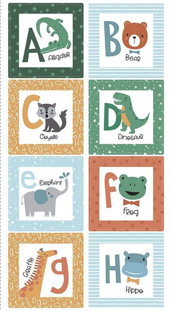 Alphabet Zoo Pillows 24"x 43"