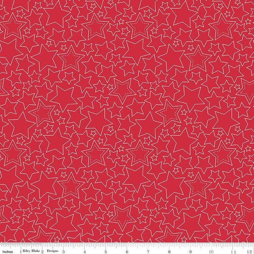 [C14414-RED] Sweet Freedom Stars Red