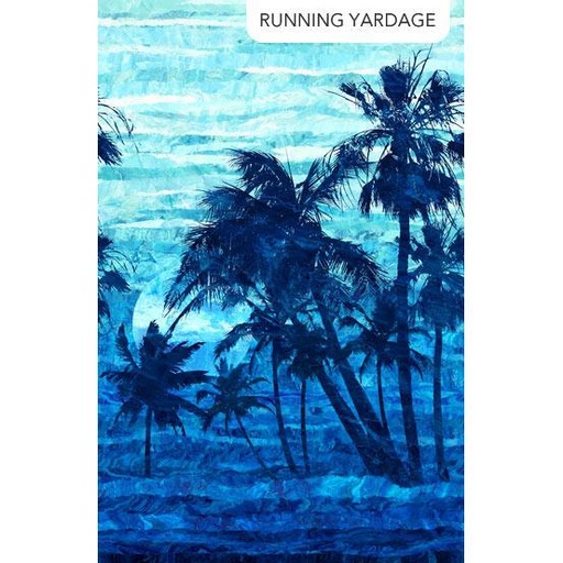 [DP26925-48] Palm Beach Indigo Palm Trees