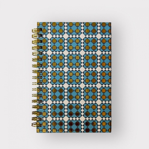 [BQ-SPQJB] Quilt Jazz Spiral NotebookBlue