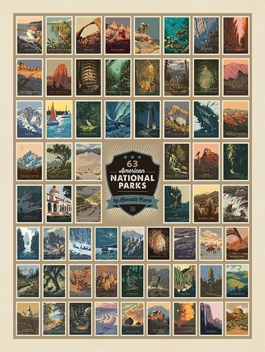 [PD13303-PANEL] National Parks Panel 54"x 72"