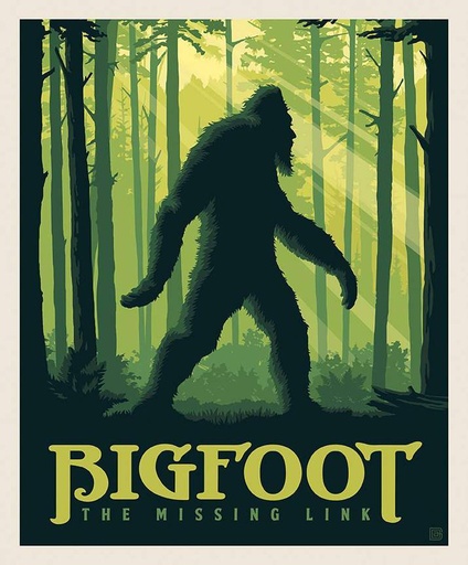 [PD15063-PANEL] Bigfoot The Missing Link36"x43"