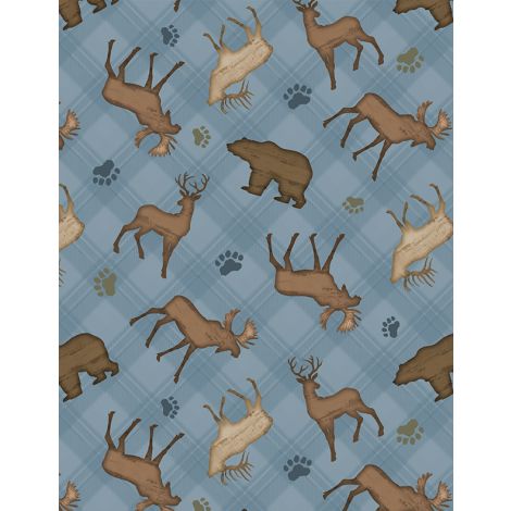 [1828-82660-424] Wildlife Trail Animal Blue