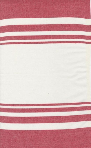 [993 26] Panache Toweling Wht/Rd 60"