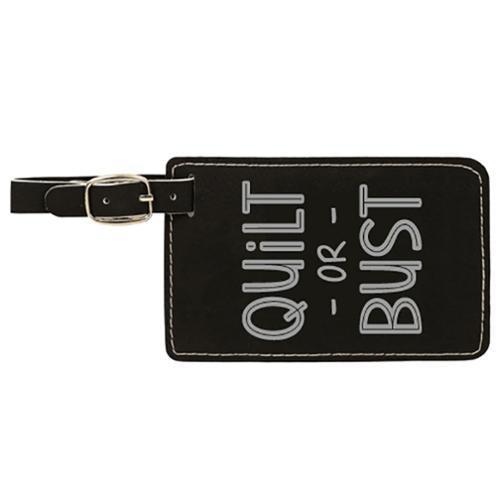 [L604 BLK QORB] Luggage Tag Quilt or Bust