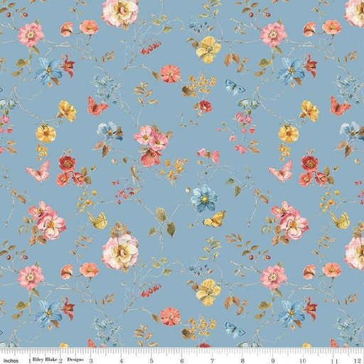 [C14533-BLUE] Countryside Floral Blue