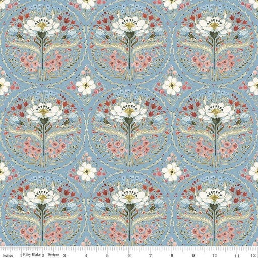 [C14531-BLUE] Countryside Medallion Blue