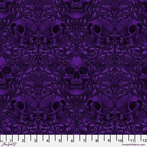 [PWRH089.PURPLE] Skull Damask