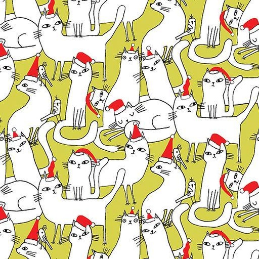 [16233-44] Meowy Christmas Cats in Hats