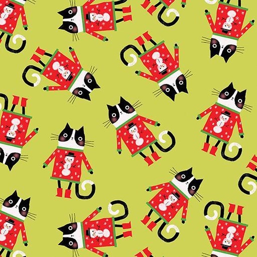 [16236-44] Meowy Christmas Cat Sweater