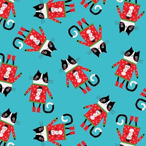 [16236-84] Meowy Christmas Cat Sweater