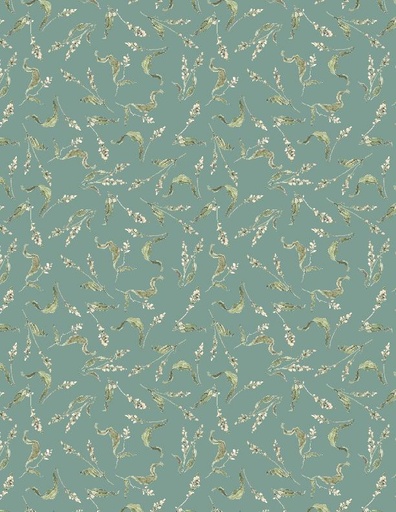 [F98074] Season's Study Sm Floral Teal