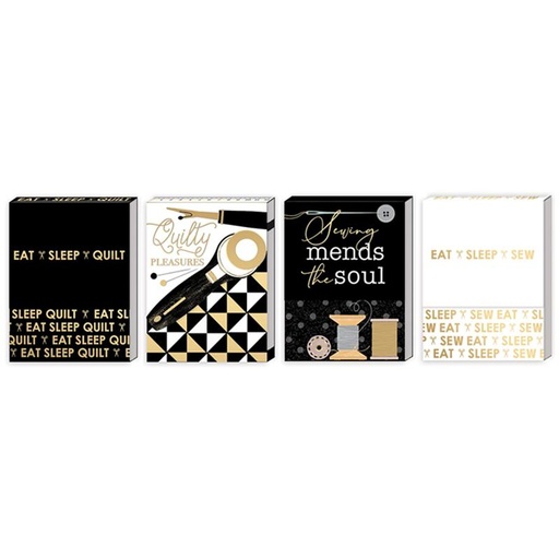 [1001 84] Pocket Notepad Black and Gold