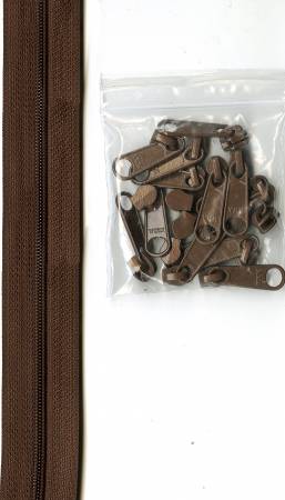 [ZIPYD-140] Zippers by the Yard Seal Brown