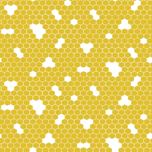 [C15135-GOLD] Honey Bees and Flowers Please Honeycomb