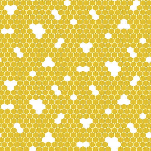 [C15135-GOLD] Honey Bees and Flowers Please Honeycomb