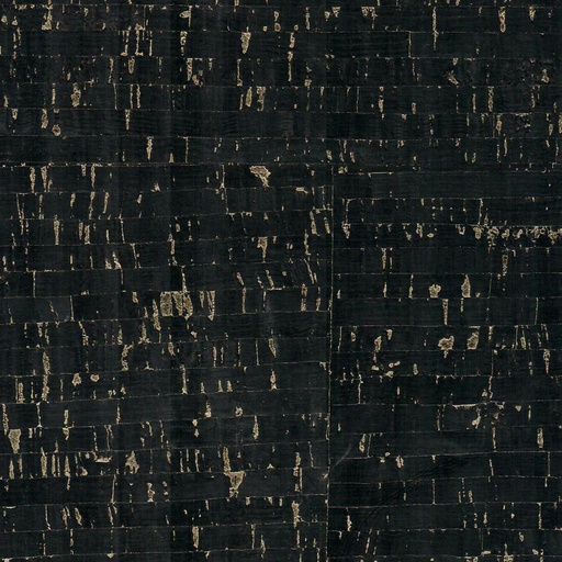 [HCFBLGO] Cork Fabric Black Gold Fleck