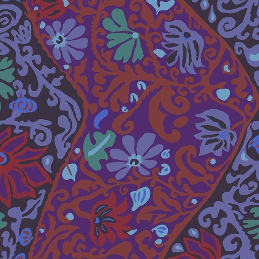 [PWBM069.Purple] Bali Brocade - Purple