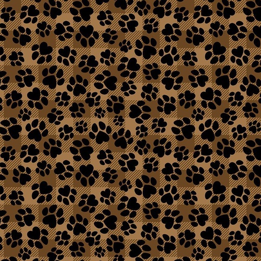 [DOG-CD3319 BROWN] Happiness Has Paws