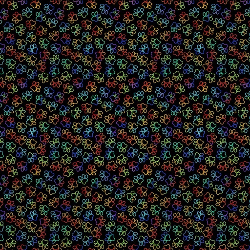 [GAIL-CD3339 RAINBOW] Rainbow Cat Paw Prints