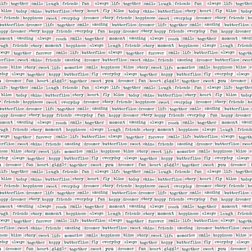 [C15276-BLUSH] Vintage Charm Words