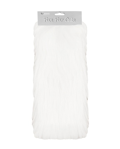 [ffcgrizzlywhite] 9"x12" Fun Fur Cuts Grizzly White