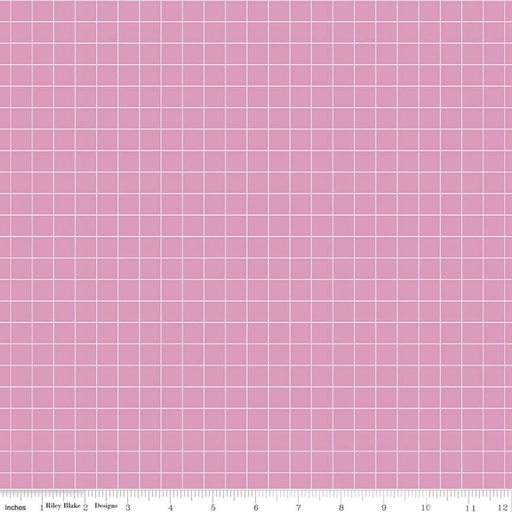 [C11584-PINK] Misty Morning Grid Pink