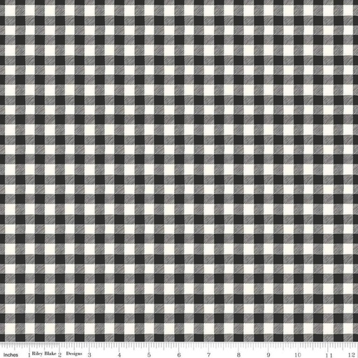 [C11925-BLACK] Bad To The Bone Gingham