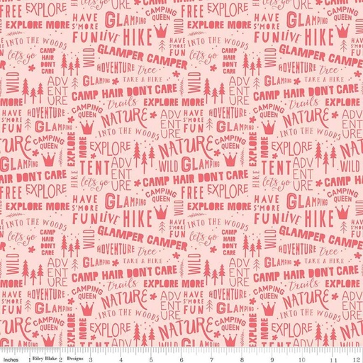 [C12354-PINK] Glamp Camp Phrases Pink