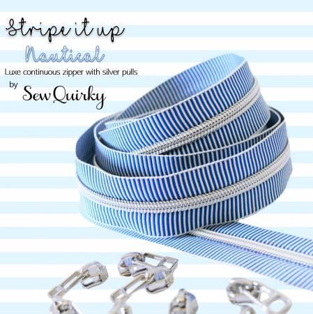 [N18976] StripeItUp Nautical ZipperBlue