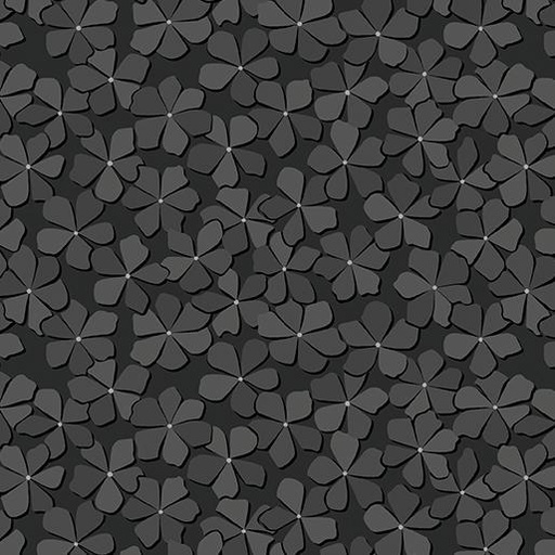 [13587-12] Serenity Petals Charcoal