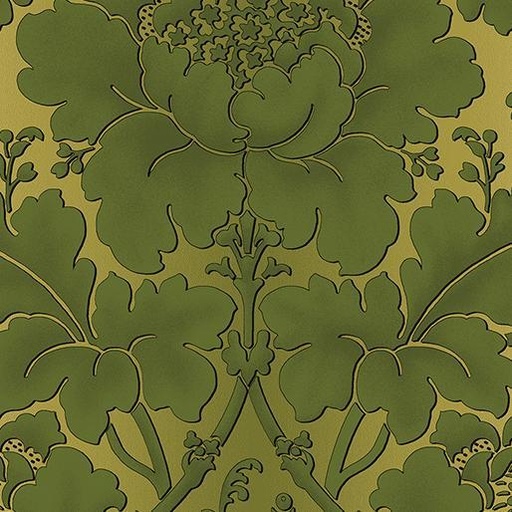 [3021 44Olive] Flower Festival Garden Damask