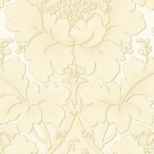 [3021 77Ivory] Flower Festival Garden Damask