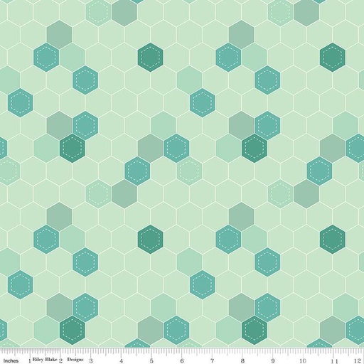 [CI2481-MINT] Daisy Fields Honeycomb Mint