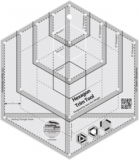 [CGRJAW4] Hexagon Trim Tool CGR Ruler