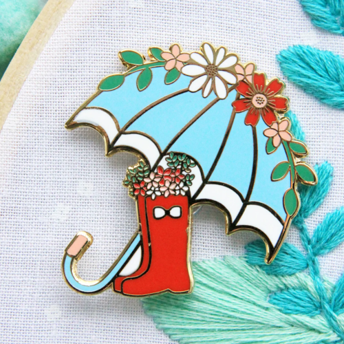 [8436] Floral Umbrella Needle Minder