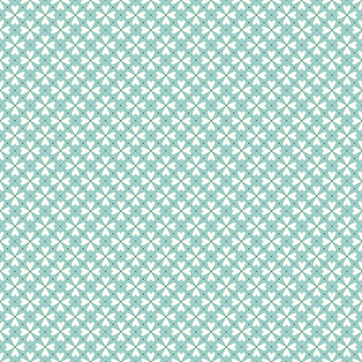 [C15405-AQUA] You & Me Hearts Grid Aqua