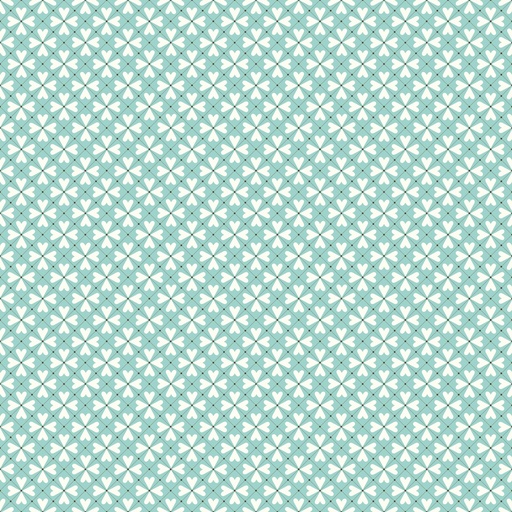 [C15405-AQUA] You & Me Hearts Grid Aqua