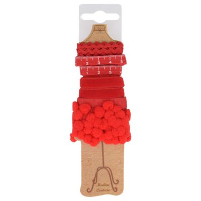 [PFAM6932-516] Mannequin of Assorted Trims Red