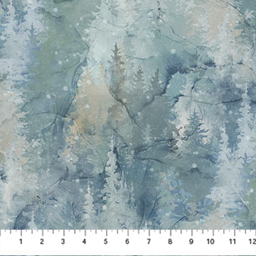 [DP27589-42] Highland View Lt Blue Trees