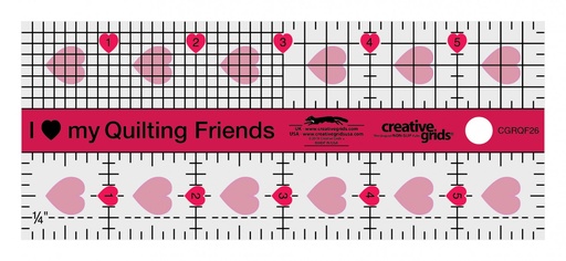 [CGRQF26] CGR I Love My Quilt Friends mini 2.5" x 6"