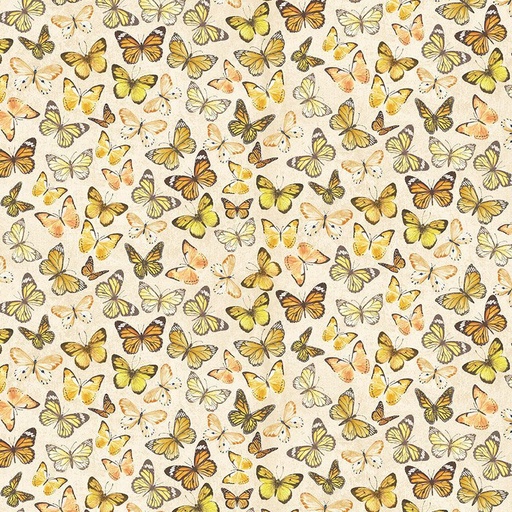 [BUG-CD3367 CREAM] Sunflower Farm Tossed Butterflies Cream