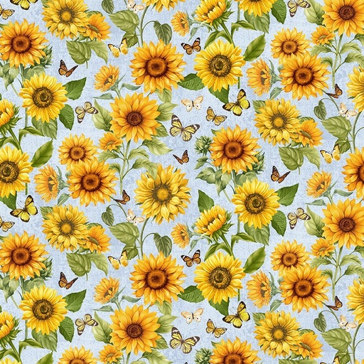 [FLEUR-CD3364 SKY] Sunflower Farm Tossed Sunflowers